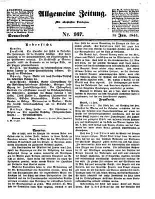 Allgemeine Zeitung Samstag 15. Juni 1844