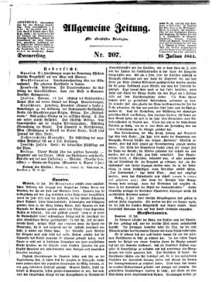 Allgemeine Zeitung Donnerstag 25. Juli 1844