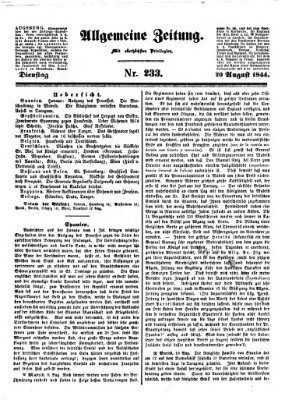 Allgemeine Zeitung Dienstag 20. August 1844