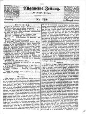 Allgemeine Zeitung Sonntag 25. August 1844