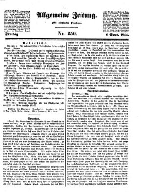 Allgemeine Zeitung Freitag 6. September 1844