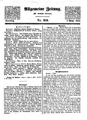 Allgemeine Zeitung Sonntag 8. September 1844