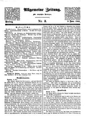 Allgemeine Zeitung Freitag 3. Januar 1845