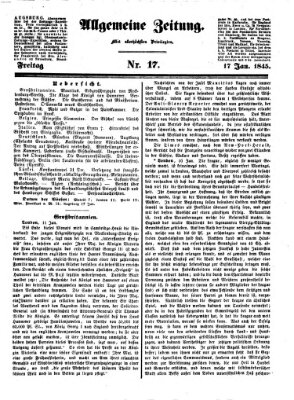 Allgemeine Zeitung Freitag 17. Januar 1845