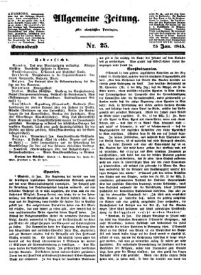 Allgemeine Zeitung Samstag 25. Januar 1845