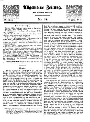 Allgemeine Zeitung Dienstag 28. Januar 1845