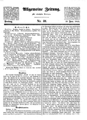 Allgemeine Zeitung Freitag 31. Januar 1845