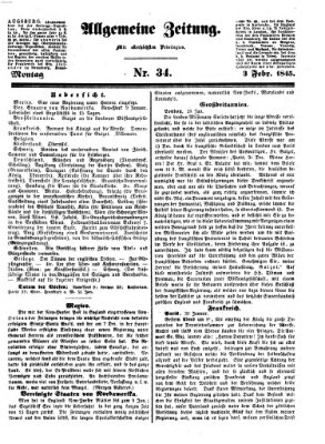 Allgemeine Zeitung Montag 3. Februar 1845