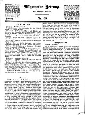 Allgemeine Zeitung Freitag 28. Februar 1845