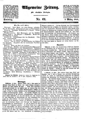 Allgemeine Zeitung Sonntag 2. März 1845