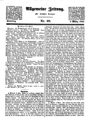 Allgemeine Zeitung Sonntag 9. März 1845