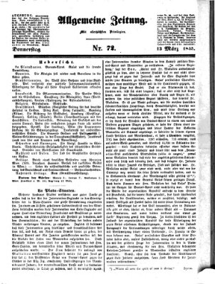 Allgemeine Zeitung Donnerstag 13. März 1845