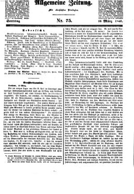 Allgemeine Zeitung Sonntag 16. März 1845