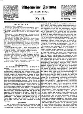 Allgemeine Zeitung Mittwoch 19. März 1845