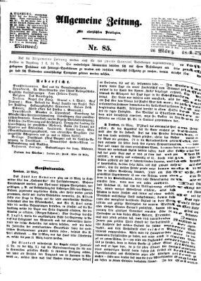 Allgemeine Zeitung Mittwoch 26. März 1845