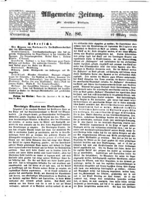 Allgemeine Zeitung Donnerstag 27. März 1845