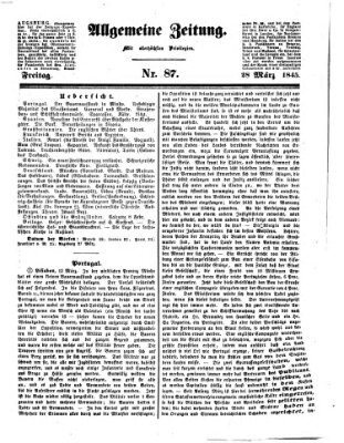 Allgemeine Zeitung Freitag 28. März 1845