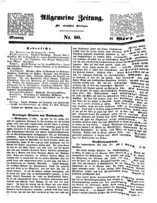 Allgemeine Zeitung Montag 31. März 1845