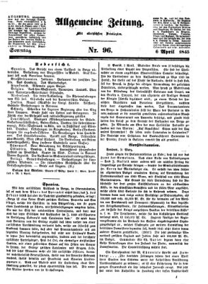 Allgemeine Zeitung Sonntag 6. April 1845