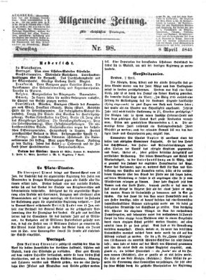 Allgemeine Zeitung Dienstag 8. April 1845