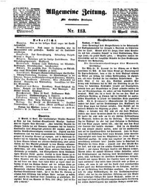 Allgemeine Zeitung Mittwoch 23. April 1845