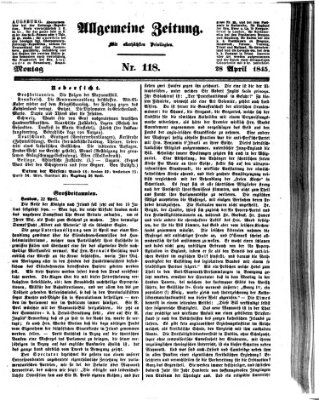 Allgemeine Zeitung Montag 28. April 1845