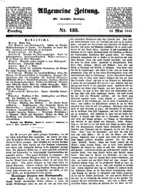 Allgemeine Zeitung Dienstag 13. Mai 1845