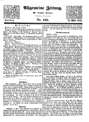 Allgemeine Zeitung Sonntag 25. Mai 1845