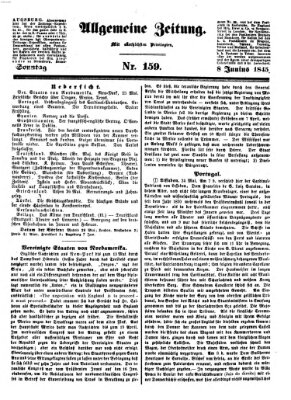 Allgemeine Zeitung Sonntag 8. Juni 1845