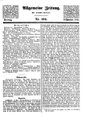 Allgemeine Zeitung Freitag 13. Juni 1845