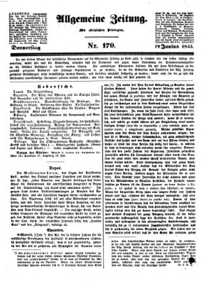 Allgemeine Zeitung Donnerstag 19. Juni 1845