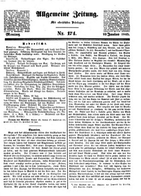 Allgemeine Zeitung Montag 23. Juni 1845