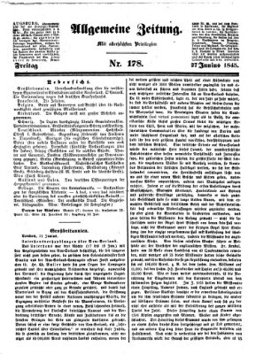 Allgemeine Zeitung Freitag 27. Juni 1845