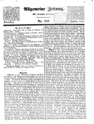 Allgemeine Zeitung Dienstag 1. Juli 1845