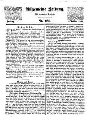 Allgemeine Zeitung Freitag 4. Juli 1845