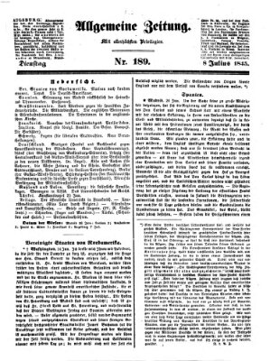 Allgemeine Zeitung Dienstag 8. Juli 1845