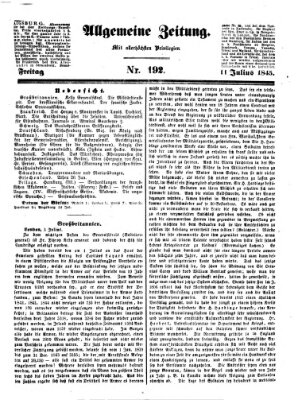 Allgemeine Zeitung Freitag 11. Juli 1845