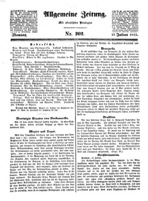 Allgemeine Zeitung Montag 21. Juli 1845