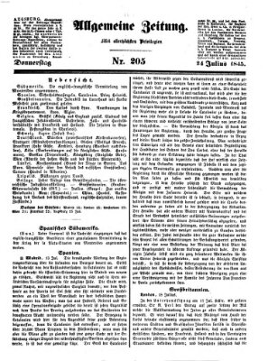 Allgemeine Zeitung Donnerstag 24. Juli 1845