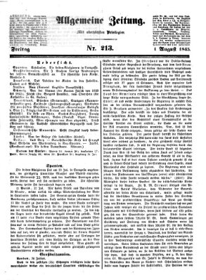 Allgemeine Zeitung Freitag 1. August 1845