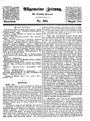 Allgemeine Zeitung Samstag 9. August 1845