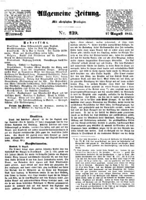 Allgemeine Zeitung Mittwoch 27. August 1845