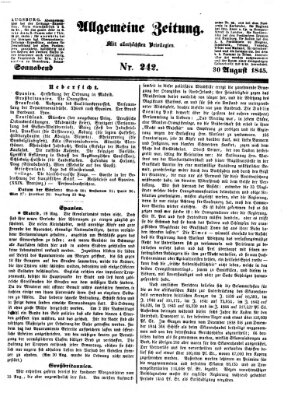 Allgemeine Zeitung Samstag 30. August 1845