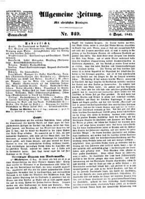 Allgemeine Zeitung Samstag 6. September 1845