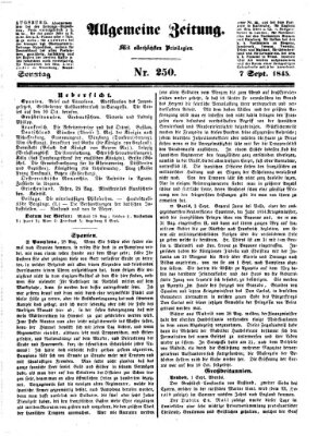 Allgemeine Zeitung Sonntag 7. September 1845