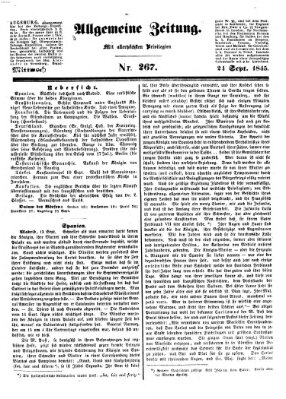 Allgemeine Zeitung Mittwoch 24. September 1845