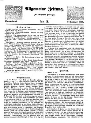 Allgemeine Zeitung Samstag 3. Januar 1846