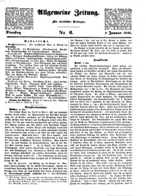 Allgemeine Zeitung Dienstag 6. Januar 1846