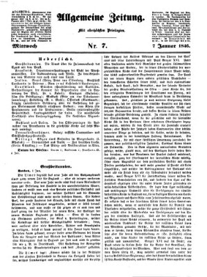 Allgemeine Zeitung Mittwoch 7. Januar 1846