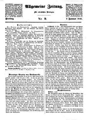 Allgemeine Zeitung Freitag 9. Januar 1846